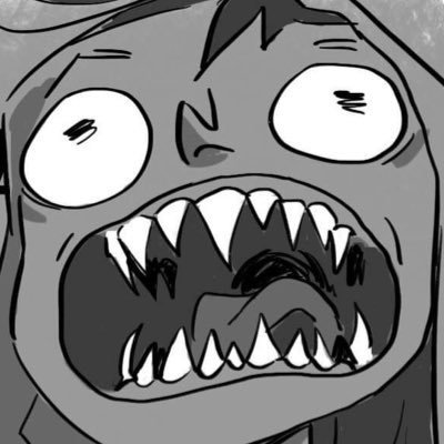 Artists Close-up drawing of a screaming face