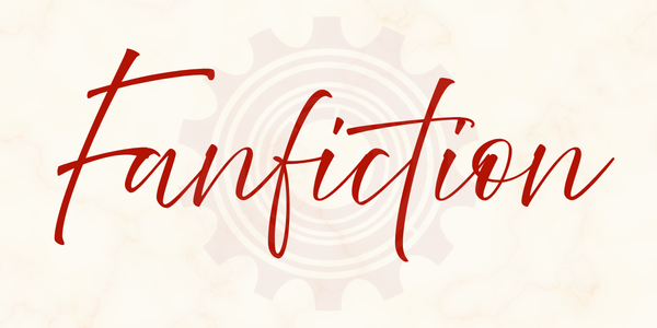 Text reading "Fanfiction" in red script