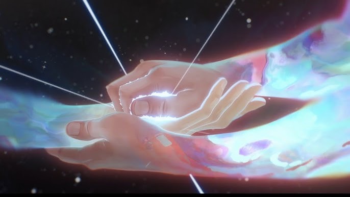 Jayce and Viktor holding hands in the astral plane