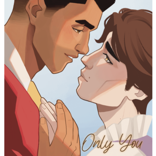 Jayvik Wedding Guest Book Jayce and Viktor gazing lovingly at each other, with Jayce holding Viktor's hand close to his chest